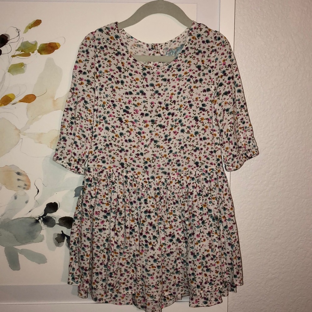 Girls Ruffle Floral Dress
